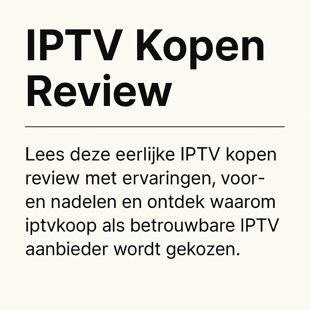 iptv kopen review
